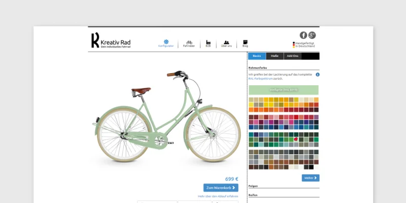 Inspo cover: Kreative Rad bike configurator