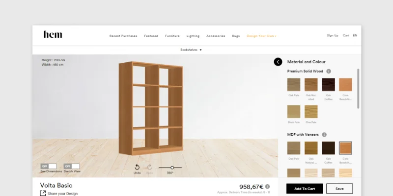 Inspo cover: Hem furniture visual customizer