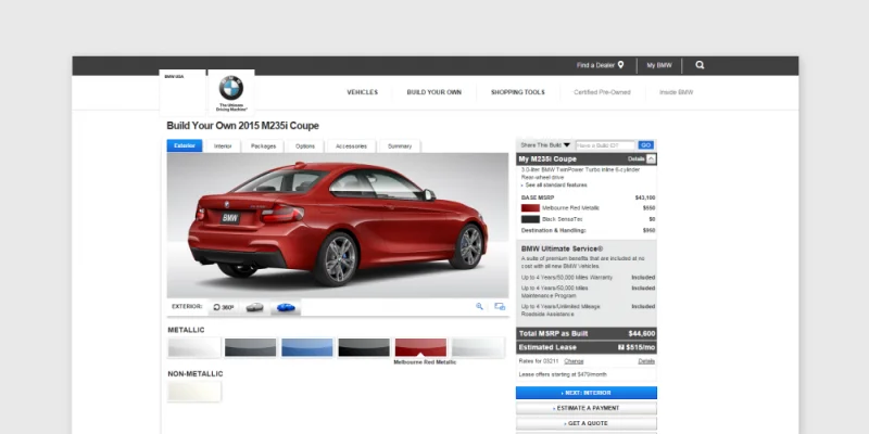 Inspo cover: BMW car CPQ platform