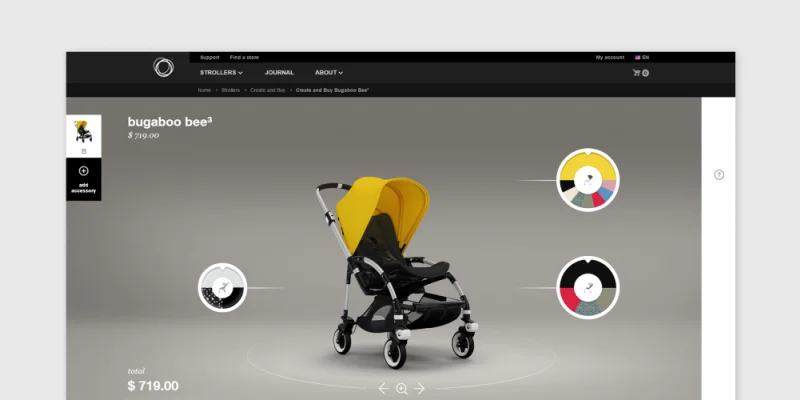 Inspo cover: Bugaboo baby stroller customizer