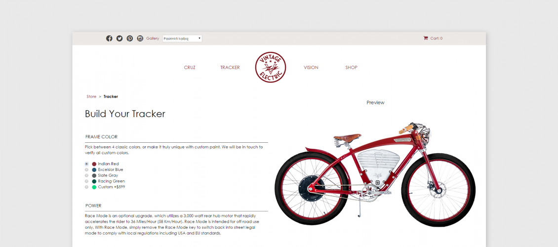 Electric Bike Customizer by Vintage