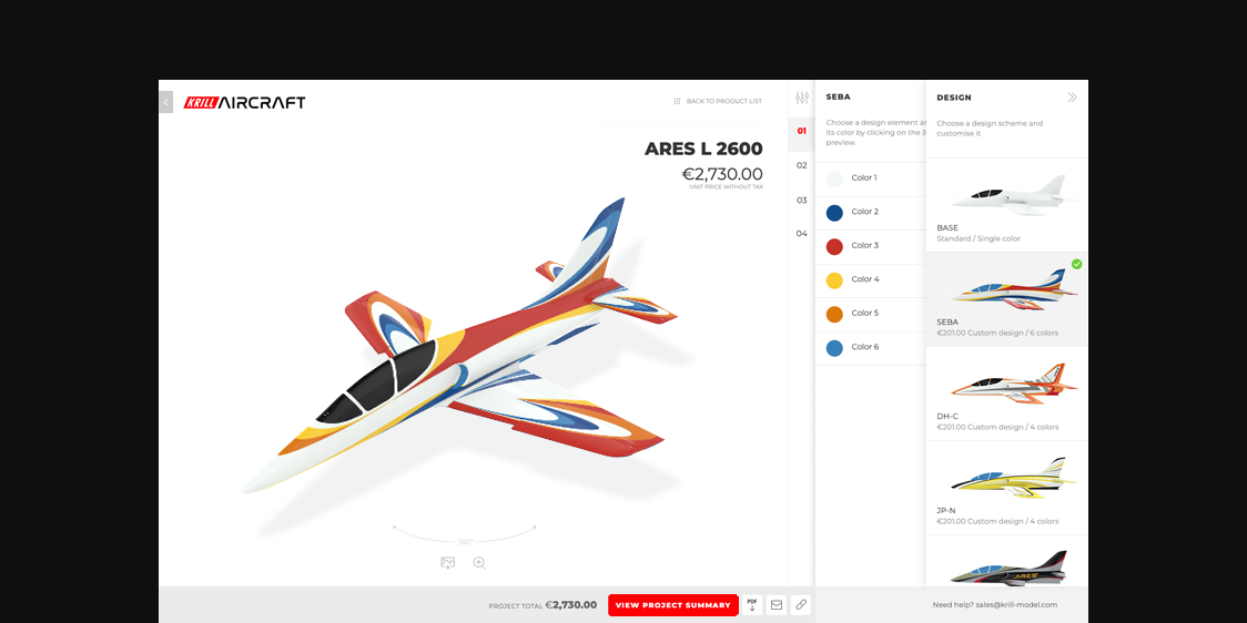 Krill Case Remote Aircraft Configurator Solution