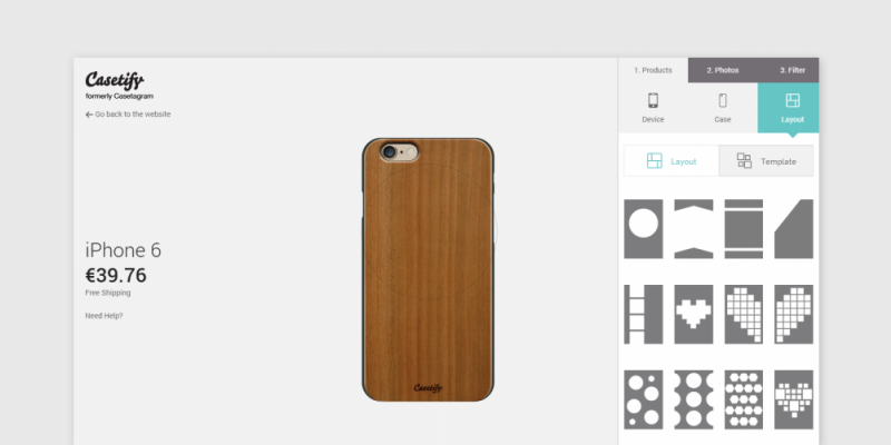 Preview of Casetify product customizer