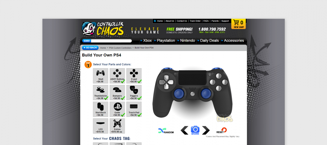 Preview of Controller chaos customizer