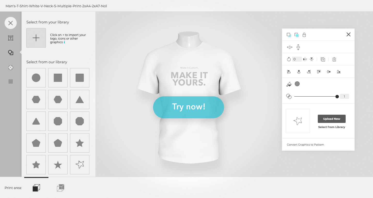 Web to Print Shopify product customizer demo